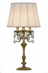 Table Lamp 934/4 Gold Oxide Ball & Oct.  Without Shade - 4 Bulb