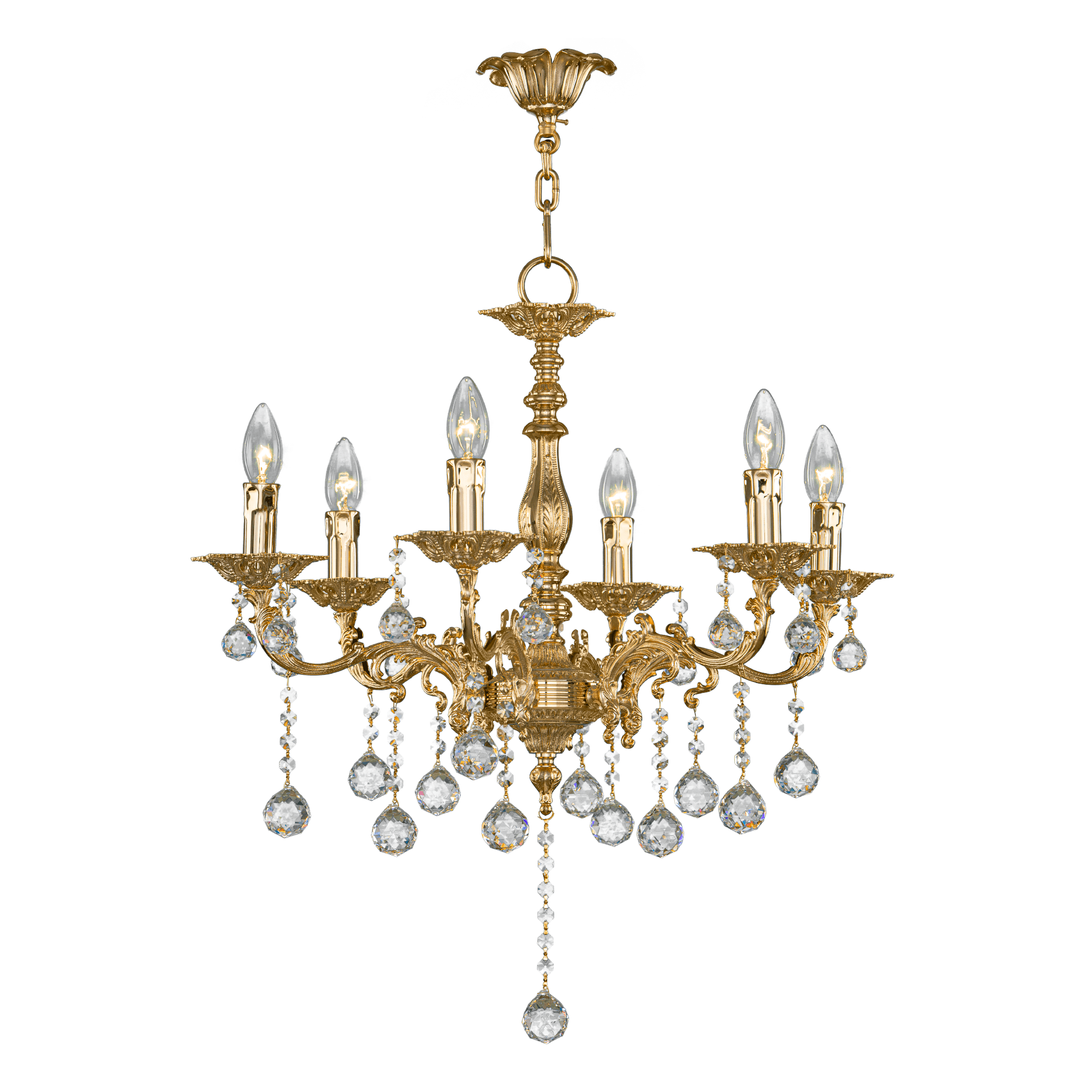 Asfour-Crystal-Lighting-Brass-Collection-Brass-Chandelier-6-Bulbs-Gold