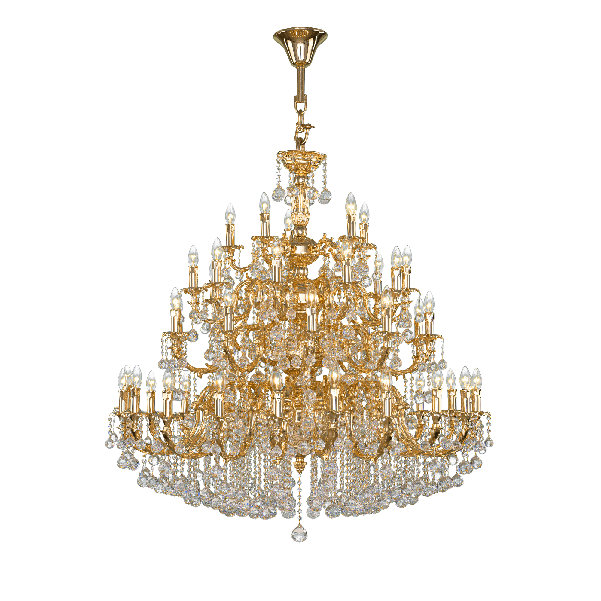 Asfour-Crystal-Lighting-Brass-Collection-Brass-Chandelier-45-Bulbs-Gold