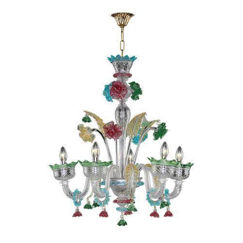 Asfour Crystal - Chandelier 6 Bulbs C027 Multicolor