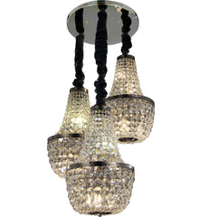 Asfour Crystal - Modern - Ceiling Lamp - Chrome Basket - Asfour Crystal