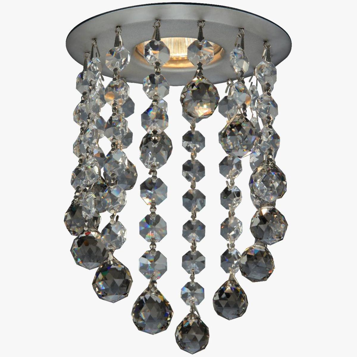 Fashion -1 Bulb -  Chrome - Ball Octagon Clear  