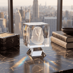 Asfour Crystal Cube – With Base – 3/60/1166