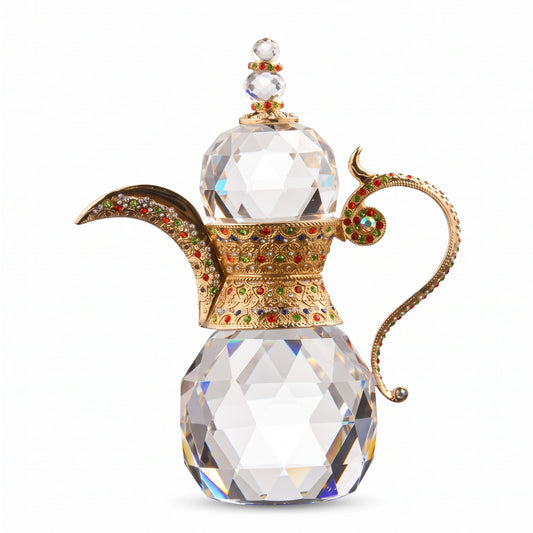 Crystal Dallah (Arabic coffee jug) - Gold - Asfour Crystal