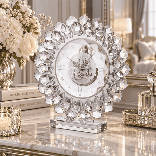 Crystal Clock - Satin - Asfour Crystal