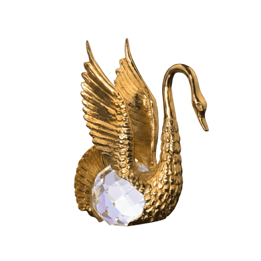 Asfour Crystal Swan – Gold – 8 × 11