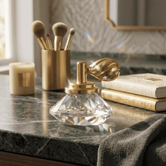 Asfour Crystal Diffuser – Gold and Clear – 4 × 5