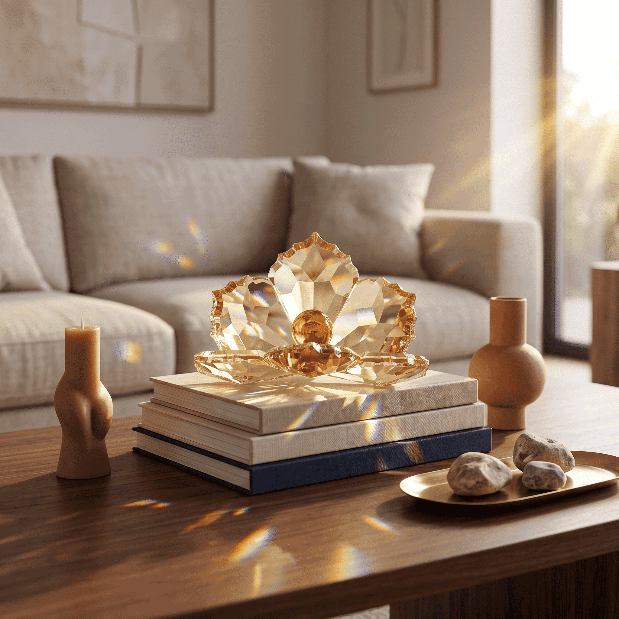 Shell - Golden Shadow - Medium - Asfour Crystal