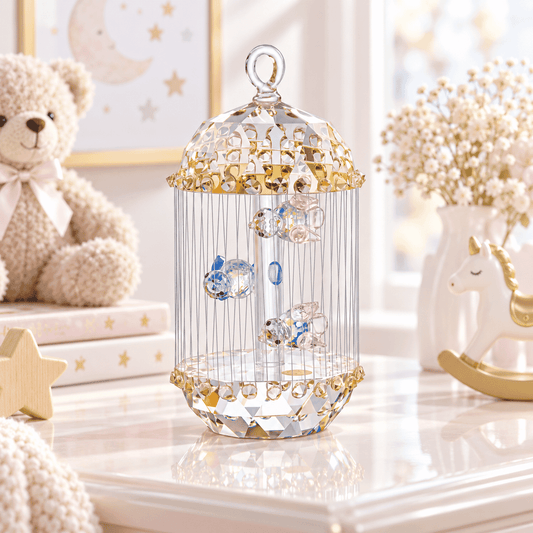 Birds in a cage - Clear - Asfour Crystal
