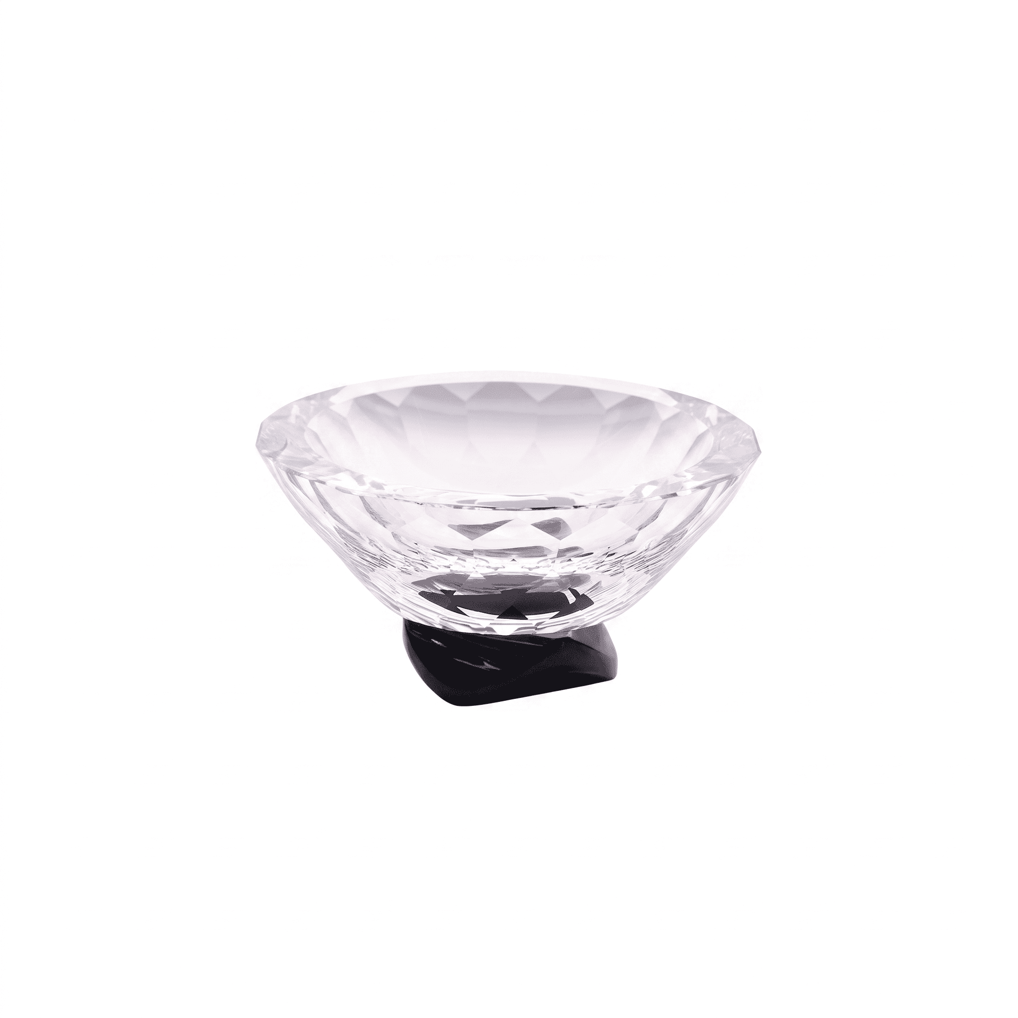 Taj Plate 13/13/6 with Black & Transparent Crystal