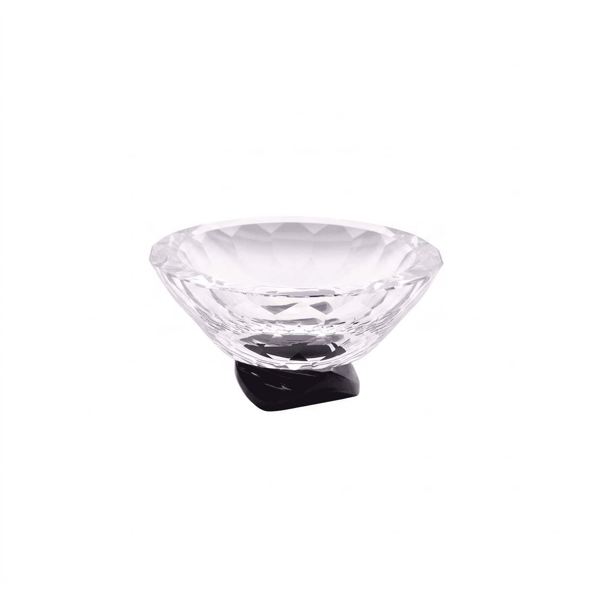 Taj Plate 13/13/6 with Black & Transparent Crystal