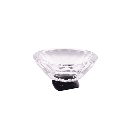 Taj Plate 13/13/6 with Black & Transparent Crystal