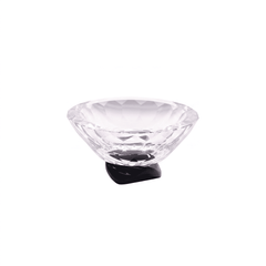 Taj Plate 13/13/6 with Black & Transparent Crystal