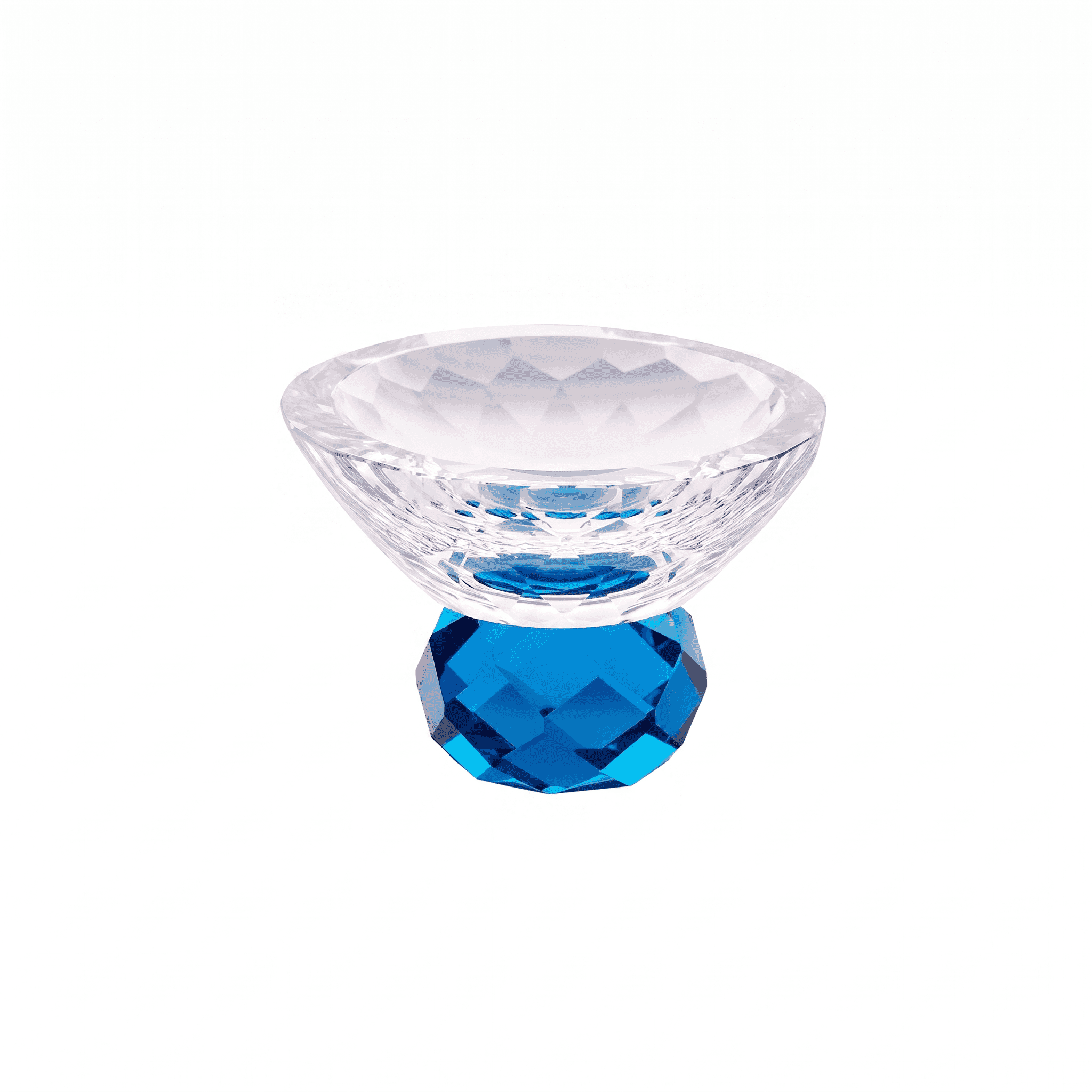 Taj Plate 13/13/6 with Transparent & Light Sapphire Crystal