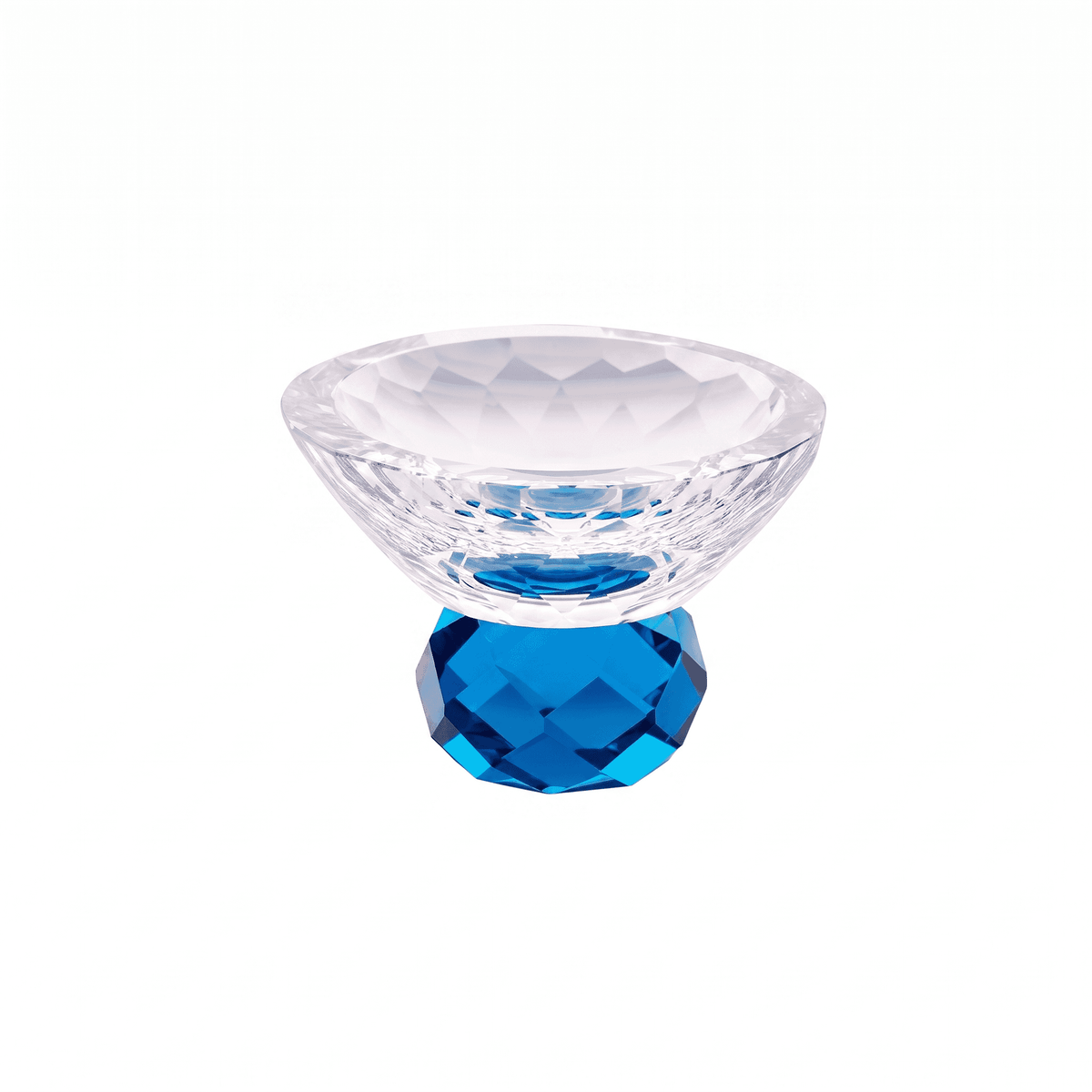 Taj Plate 13/13/6 with Transparent & Light Sapphire Crystal