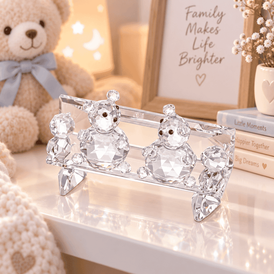 2 Bears - Clear - set on sofa