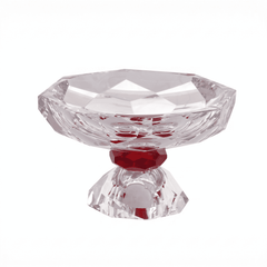 Taj Plate 20/20/11 with Transparent & Red Crystal