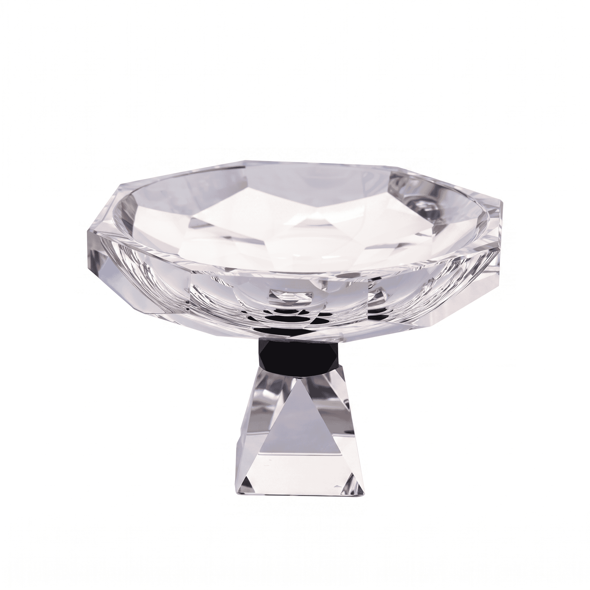 Taj Plate 20/20/13 with Transparent & Black Crystal