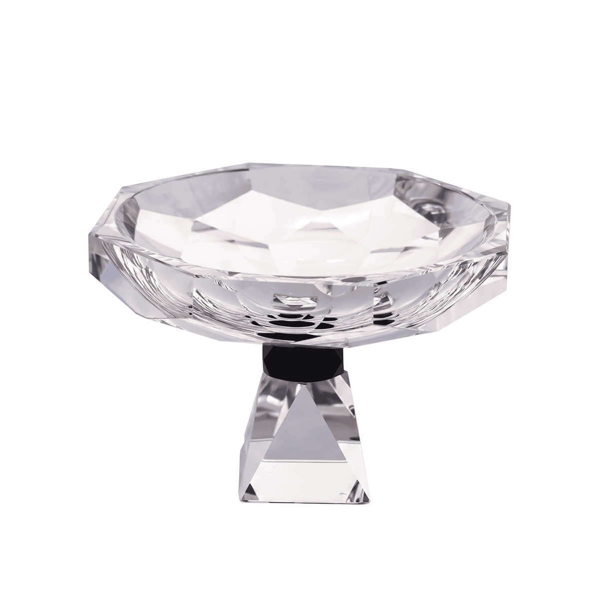 Taj Plate 20/20/13 with Transparent & Black Crystal