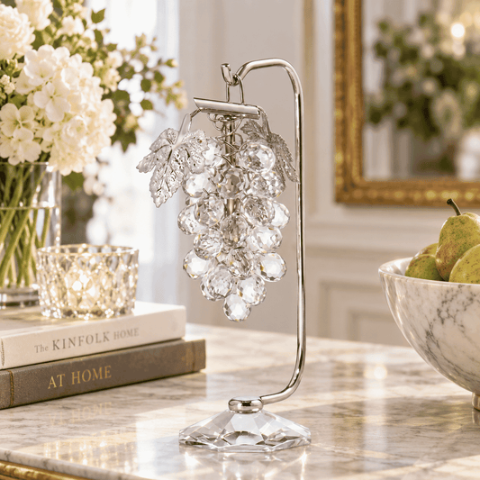 Grapes - Clear - Silver Plated - Small - Asfour Crystal