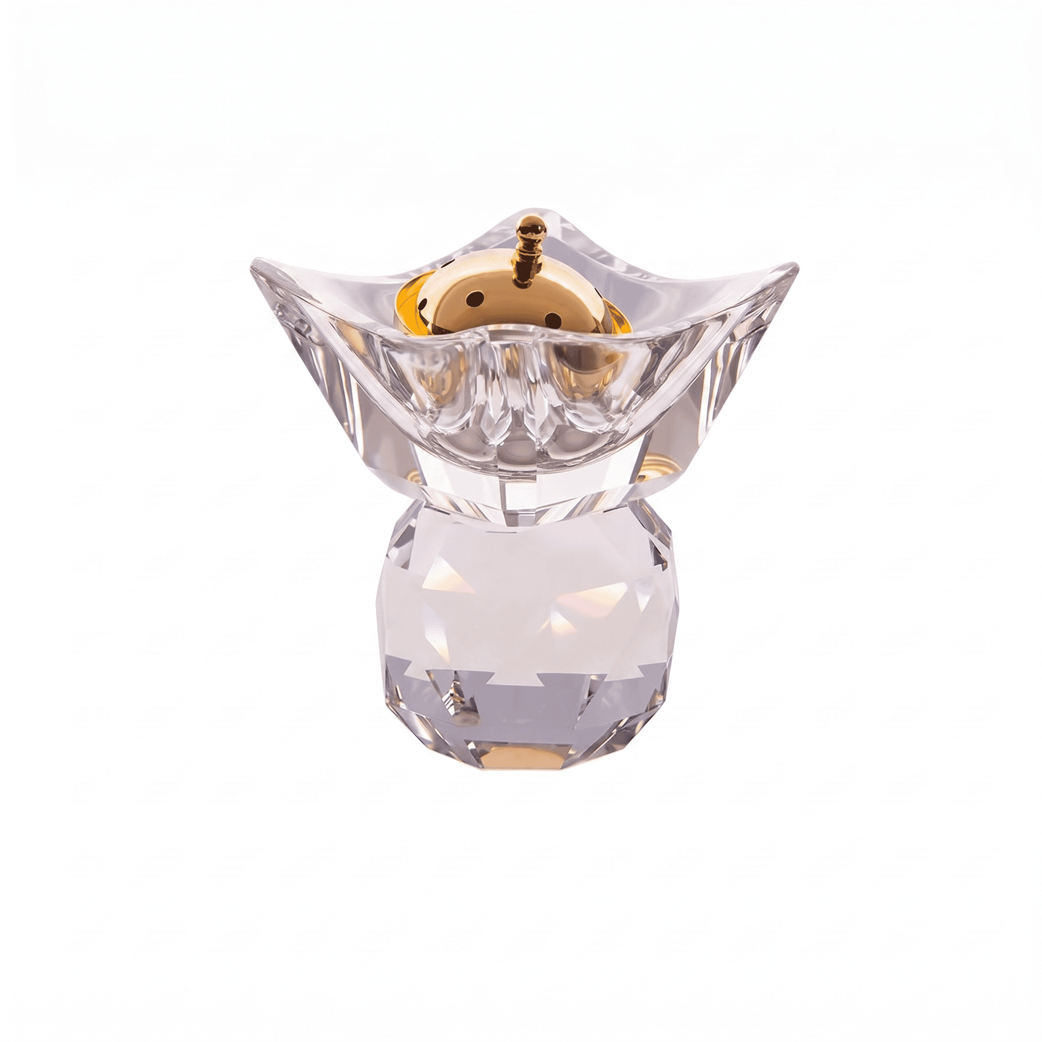 Taj Round Incense Burner 12/14 with Clear Crystal