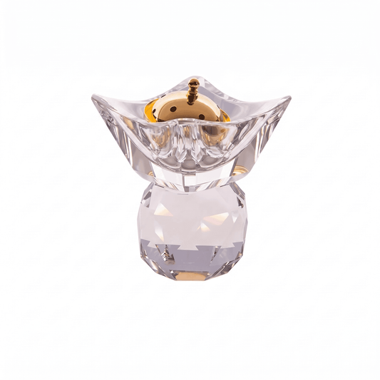 Taj Round Incense Burner 12/14 with Clear Crystal