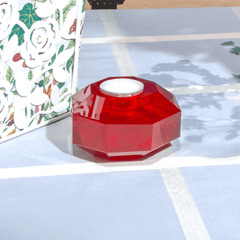 Taj Octagonal Ring Candle Holder 9/8 with Siam Crystal