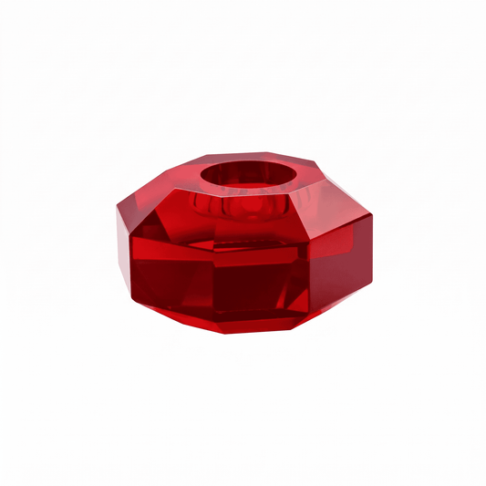 Taj Octagonal Ring Candle Holder 9/8 with Siam Crystal