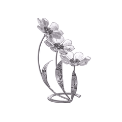 Asfour Crystal Flower – Silver – 3/406