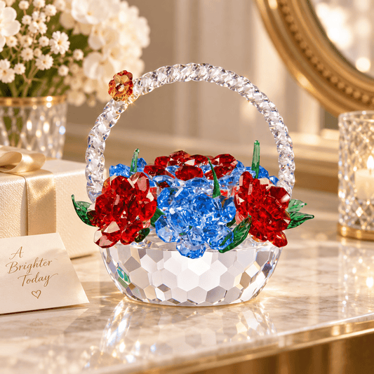 Flowers basket - Small - Asfour Crystal