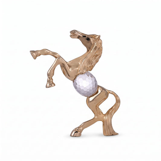 Stallion - Clear - Gold Plated