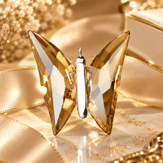 Asfour Crystal Butterfly Suncatcher – Topaz – 22/55/55