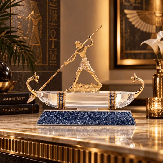 Pharaonic boat - Clear - Asfour Crystal
