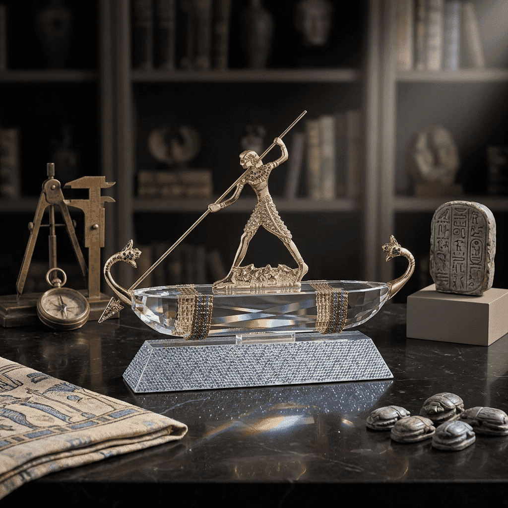 Asfour Crystal Boat – Pharaonic – 4/19