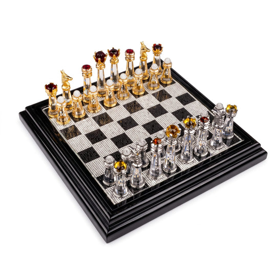 Crystal Chess set with box - Asfour Crystal