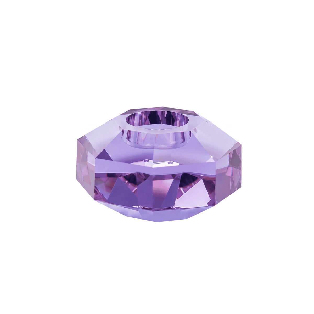 Taj Ring Candle Holder 8/9 with Light Violet Crystal