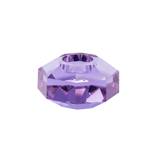 Taj Ring Candle Holder 8/9 with Light Violet Crystal