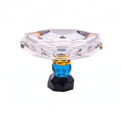 Taj Royal Plate 25 with Yellow, Aquamarine & Black Crystal Base