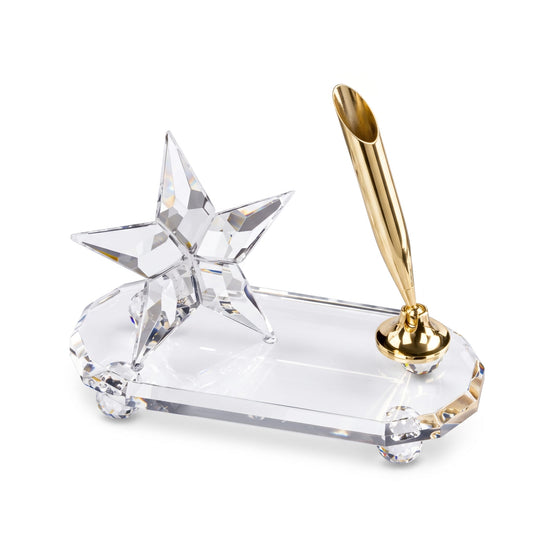 Pen Holder - Clear - Star - Medium - Asfour Crystal