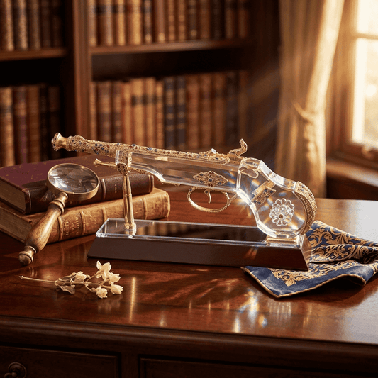 Asfour Crystal Pistol – Gold – 28/13
