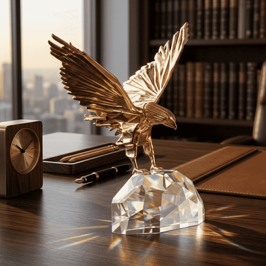 Asfour Crystal Eagle – Gold – Crystal Base