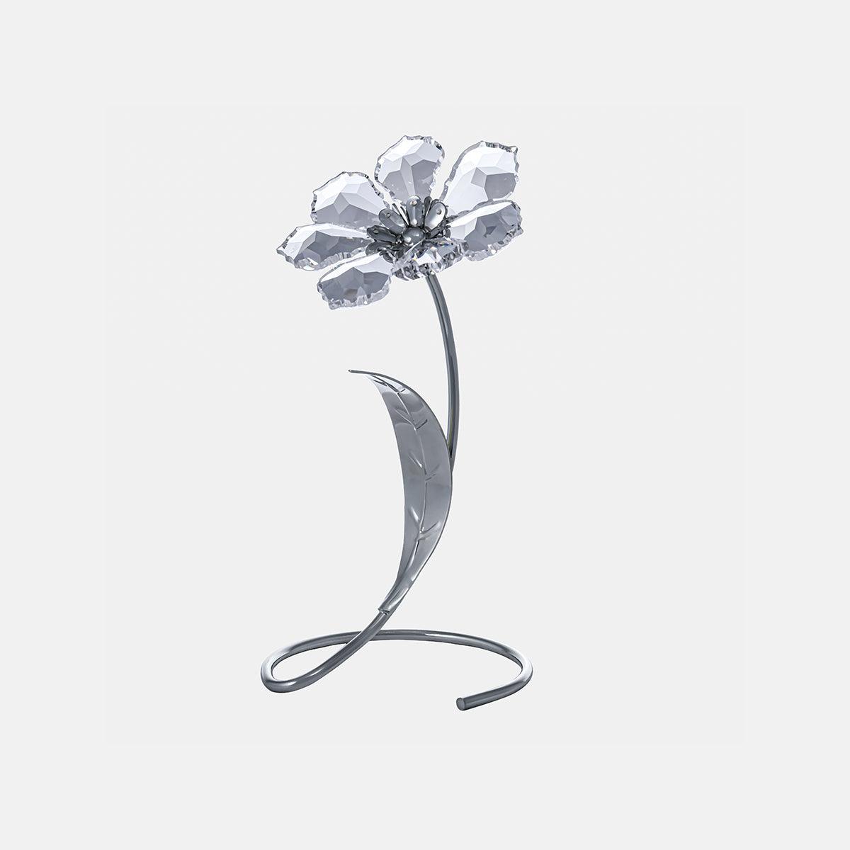 Rose - Clear - Silver Plated - Small