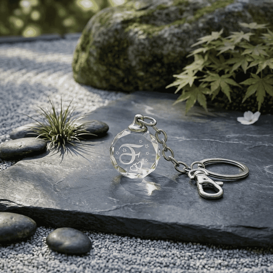 Keychain - Clear - Letter F