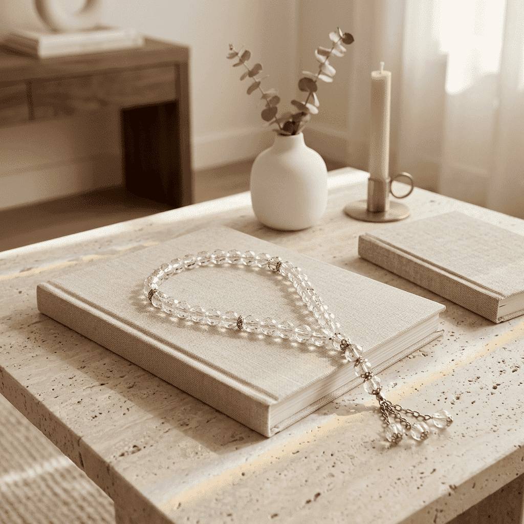 Rosary - Clear - Small Bead - Asfour Crystal