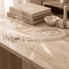 Rosary - Clear  -  Small Bead - Asfour Crystal
