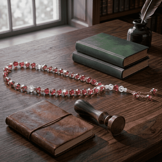Asfour Crystal Rosary – Gold and Siam – 98/10/44