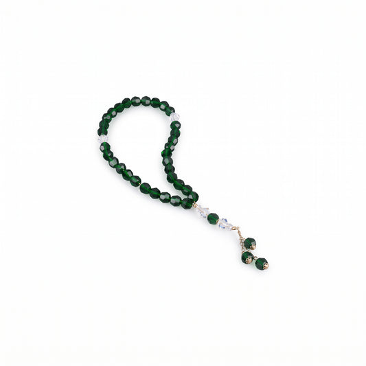 Asfour Crystal Rosary Green