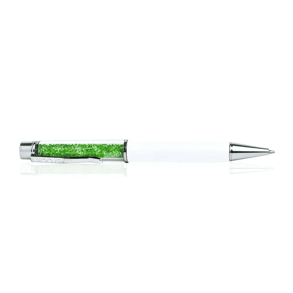 Crystal Pen - Peridot - White - Asfour Crystal