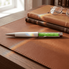 Crystal Pen - Peridot - White - Asfour Crystal