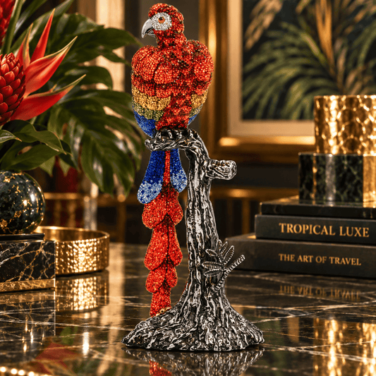 Parrot -  Multi-colors -  Crystal Studded - Small - Asfour Crystal